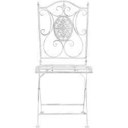 Silla De Jardín Plegable Sibell Blanco antiguo