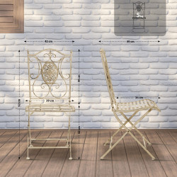 Fauteuil Sibell, crème antique