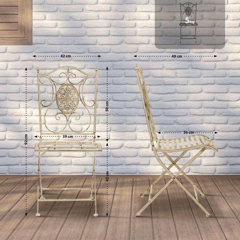 Fauteuil Sibell, crème antique