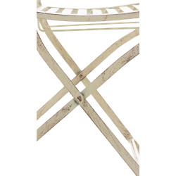 Silla De Jardín Plegable Sibell Crema antiguo