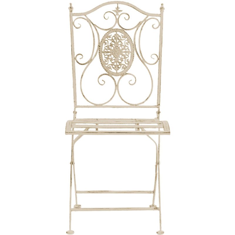 Silla De Jardín Plegable Sibell Crema antiguo