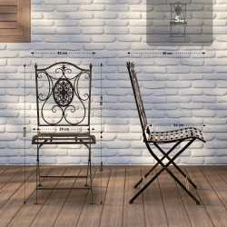 Silla De Jardín Plegable Sibell Bronce