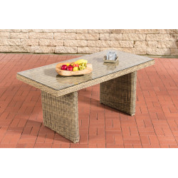 Mesa de jantar La Gomera 160 em vidro transparente natural