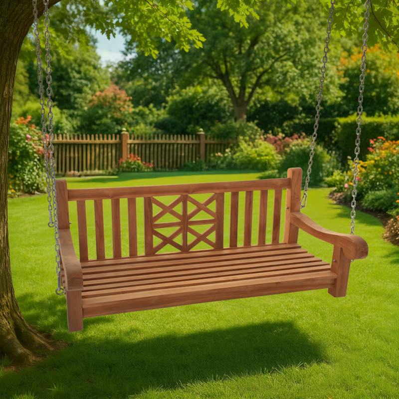 Panchina a dondolo Farm tek,150 cm