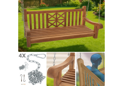 Banco mecedora Farm Teca,150 cm