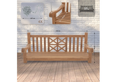 Balancelle de ferme 150 cm en teck