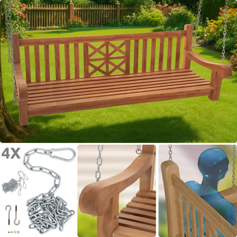 Banco mecedora Farm Teca,180 cm