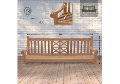 Balancelle de ferme 180 cm en teck