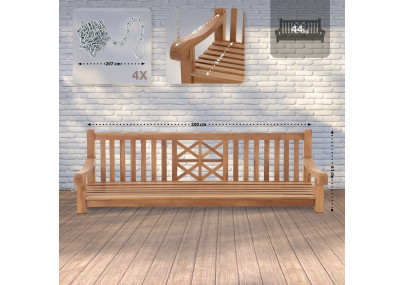 Balancelle de ferme 200 cm en teck