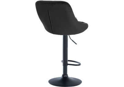 Set de 2 Taburetes Lazio en terciopelo Negro,Negro