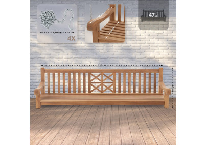 Balancelle de ferme 220 cm en teck