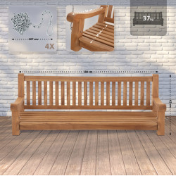 Balancelle Joyce, 180 cm, teck