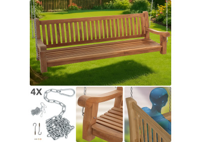 Banco mecedora Joyce Teca,200 cm