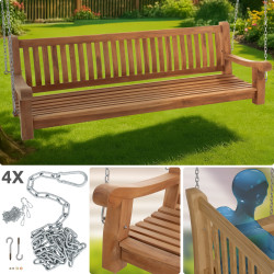 Banc suspendu en teck Joyce 200 cm