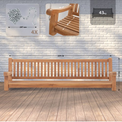 Banc suspendu Joyce, 220 cm, teck