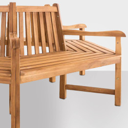 Banc Sonja avec accoudoirs, 200 cm, teck