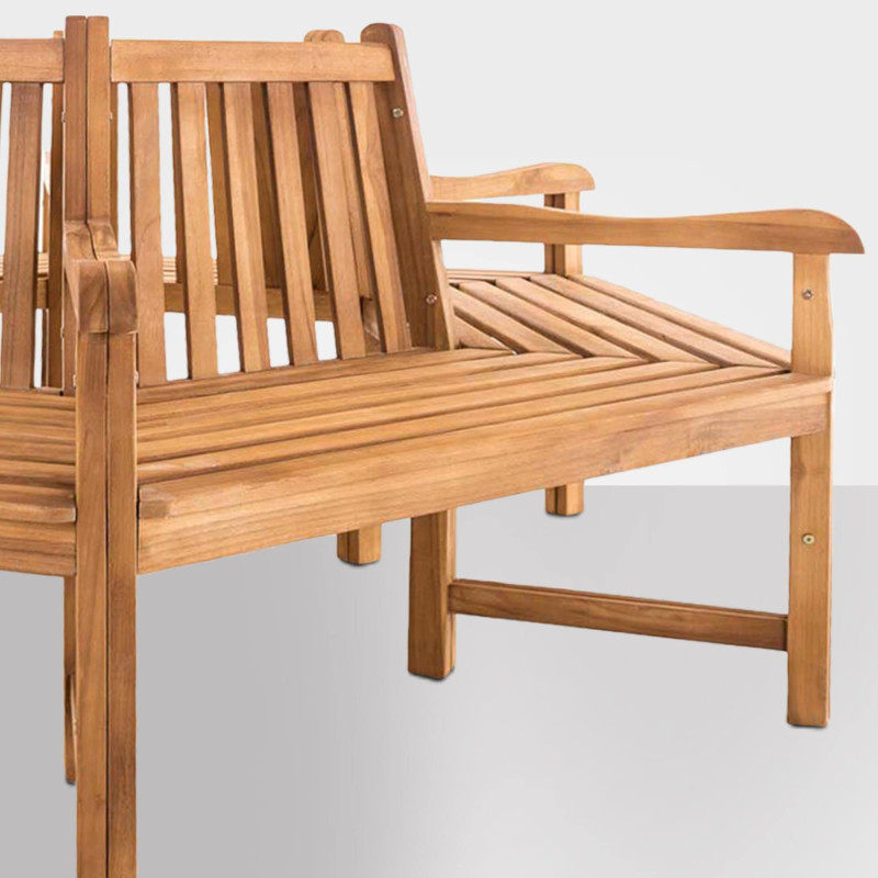 Banc Sonja avec accoudoirs, 200 cm, teck