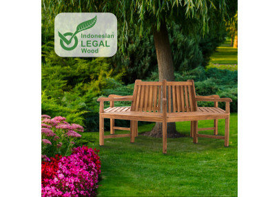 Banc Sonja avec accoudoirs, 200 cm, teck