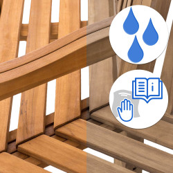 Banc Sonja avec accoudoirs, 250 cm, teck