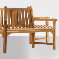 Banc Sonja avec accoudoirs, 250 cm, teck