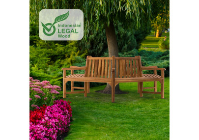 Banc Sonja avec accoudoirs, 250 cm, teck