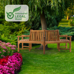 Banc Sonja avec accoudoirs, 250 cm, teck