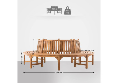 Banc Novum, env. 250 cm, teck