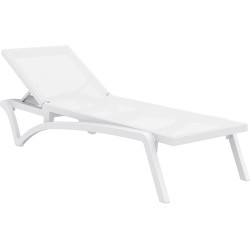 Chaise longue blanche du Pacifique