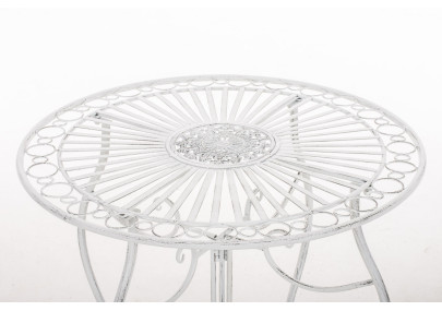 Conjunto de Mesa & 2 Sillas Plegables Aldeano Blanco antiguo