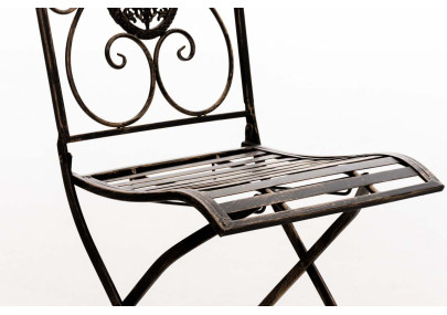 Conjunto de Mesa & 2 Sillas Plegables Aldeano Bronce