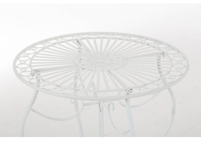 Conjunto de Mesa & 2 Sillas Plegables Aldeano Blanco