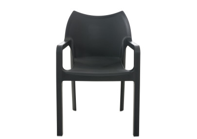 Chaise Diva, gris foncé