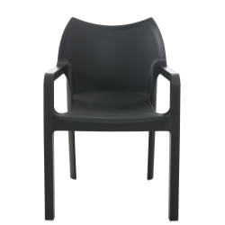 Chaise Diva, gris foncé