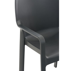 Chaise Diva, gris foncé