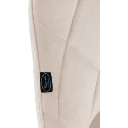 Set de 2 Taburetes Lazio en terciopelo Crema,Blanco