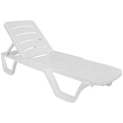 Ensemble de 10 chaises longues blanches des Bahamas