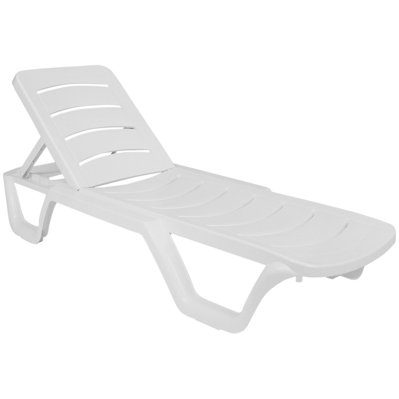 Ensemble de 10 chaises longues blanches des Bahamas