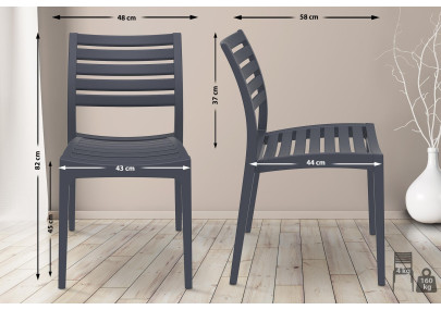 Sedia Ares grigio scuro