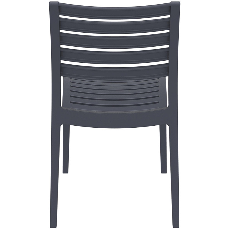 Silla de Jardín Apilable ARES Gris oscuro