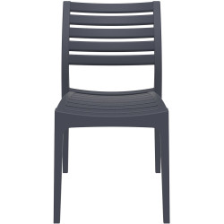 Silla de Jardín Apilable ARES Gris oscuro