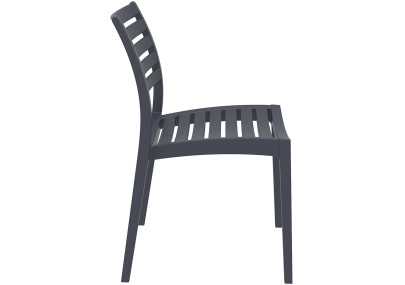 Silla de Jardín Apilable ARES Gris oscuro