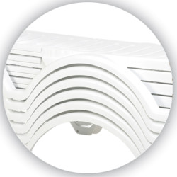 Ensemble de 10 chaises longues blanc aqua