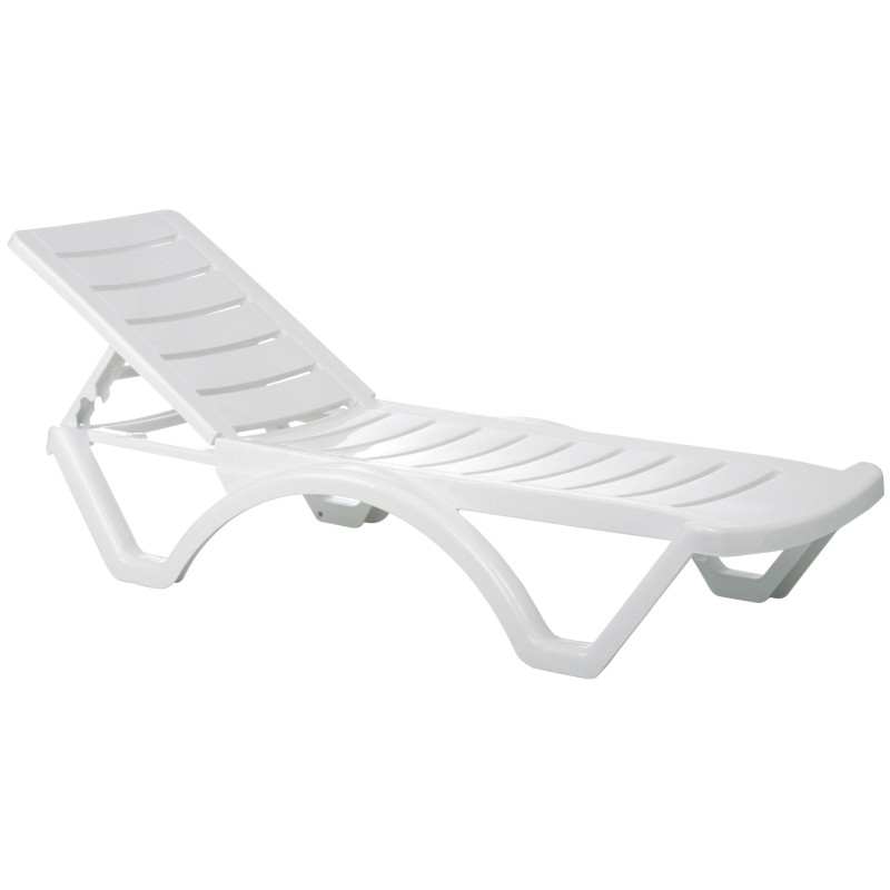 Ensemble de bain de soleil 4 pièces blanc aqua