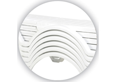 Ensemble de bain de soleil 4 pièces blanc aqua