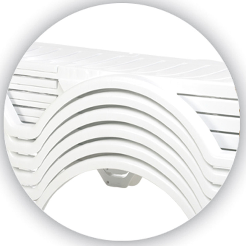 Ensemble de bain de soleil 4 pièces blanc aqua