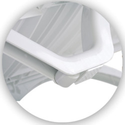 Ensemble de bain de soleil 4 pièces blanc aqua