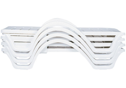 Ensemble de 4 chaises longues Havana blanches