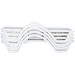 Ensemble de 4 chaises longues Havana blanches