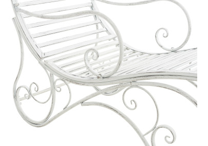 Chaise longue de jardin Amiens blanc antique