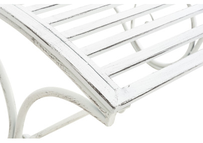 Chaise longue de jardin Amiens blanc antique